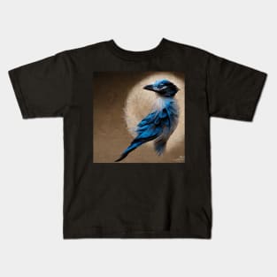 Ethereal blue jay bird Kids T-Shirt